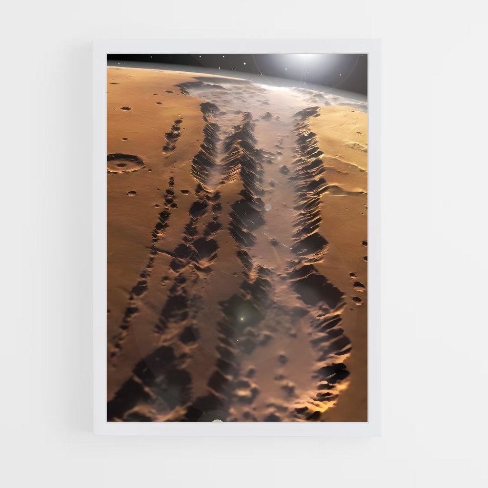 Poster Vue Lunaire sur Mars – affiche Système solaire (vue 3)